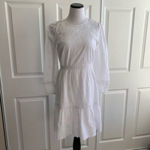 J.Crew White eyelet dress with detachable slip 0